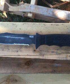 SOG Fixed Blade Knives with Sheath - SEAL Pup Tactical Knife, Survival Knife and Hunting Knife w/ 4.75 Inch Blade and Knife Sheath SEAL Pup - Nylon Sheath 82 81kJMn4KOOL