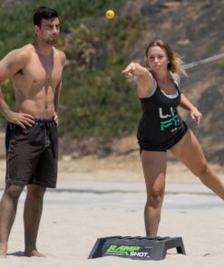 RampShot Standard Set - Game for The Backyard, Beach, Park, Indoors - Portable and Easy to Carry Includes 4 Balls, Stickers and Rule Book 14 81kJRBaFnqL