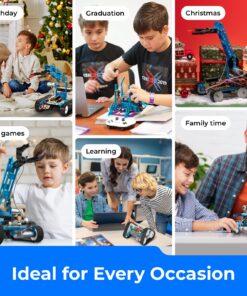 Makeblock mBot Ultimate 10 in 1 Robot Building Toys, Robotics Kit App Remote Control Robot Toys Compatible with Arduino C & Raspberry Pi, STEM Educational DIY Robot Arm Kit Gift for Teenagers & Adults Ultimate Robot 15 81kK7UoQT2L