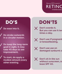 Retinol Anti-Wrinkle Facial Serum – Vitamin A Concentrate Improves Skin’s Elasticity & Tone and Minimizes Appearance of Fine Lines & Wrinkles – Look Younger With The Age-Defying Power Of Retinol 15 81kLMEOLGtL