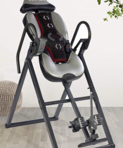 INNOVA HEALTH AND FITNESS ITM5900 Advanced Heat and Massage Inversion Table, Gray/Black 51 81kMfZcNynL