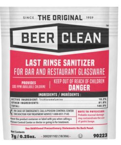 Diversey-90223 Beer Clean Last Rinse Glass Sanitizer, .25oz Powder Packet (100 Pack) 8 81kMikvRoL