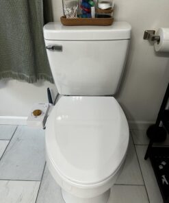 TUSHY Basic 2.0 Bidet Toilet Seat Attachment | A Non-Electric Self Cleaning Water Sprayer w/Adjustable Water Pressure Nozzle, Angle Control & Easy Home Installation (White/Bamboo) White/Bamboo 39 81kOEDPENWL