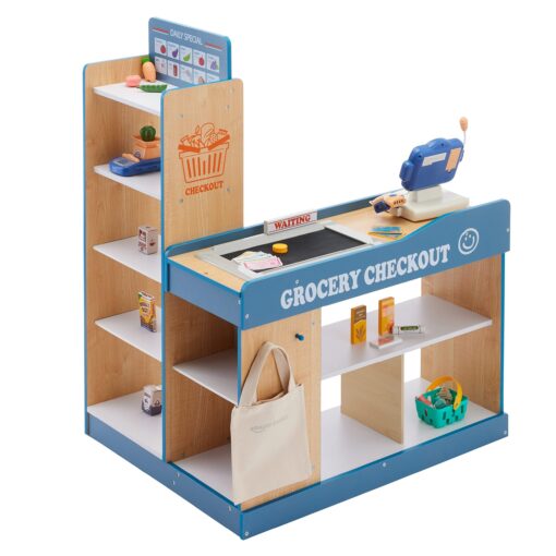 Amazon Basics Grocery Store Checkout Counter, Kids Supermarket Pretend Play Store, Gift for Age 3Y+