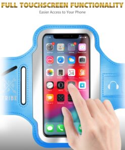 TRIBE Running Phone Holder Armband. iPhone & Galaxy Cell Phone Sports Arm Bands for Women, Men, Runners, Jogging, Walking, Exercise & Gym Workout. Fits All Smartphones. Adjustable Strap, CC/Key Pocket L: iPhone+/Pro Max/XR/XS Max/Galaxy+/Ultra/Note 17 81kR8SaulUL