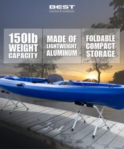 Alternative view of Best Marine and Outdoors Folding Kayak Stands, Freestanding Kayak Storage Rack, Gear & Accessories for Kayaks, Canoes & SUP Paddle Boards, 150lb Weight Capacity
