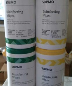 Amazon Basics Disinfecting Wipes, Lemon & Fresh Scent, Sanitizes/Cleans/Disinfects/Deodorizes, White, 340 Count (4 Packs of 85) (Previously Solimo) 85 Count (Pack of 4) 4Pack--2 Lemon, 2 Fresh 30 81kT9Clk5xL
