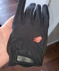 FIRELION Bike Gloves for Men/Women Cycling,Cycling Gloves for Outdoor MTB DH Road Racing,Full Finger Half Finger Padded Bicycle Protective Gloves,Non-Slip Shock-Absorbing Touchscreen Riding Gloves Large Full Black 29 81kU2JYgTL