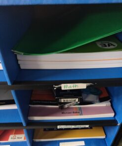 Bankers Box Classroom 9 Compartment Cubby Storage 16"H x 28 1/4"W x 13"D (3380701) , Blue 28 81kX61dWMKL