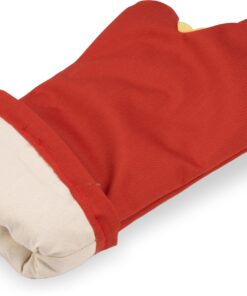 San Jamar KT0215 Cool Touch Flame Conventional High Heat Intermittent Flame Protection up to 900°F Oven Mitt, 15" Length, Red 15" 13 81kX7AbE4rL