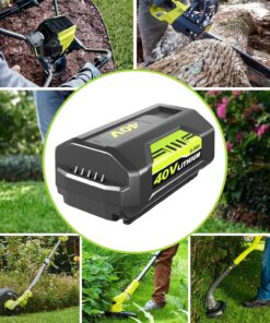 6.0Ah OP4060A Replacement for Ryobi 40V Battery Lithium Compatible with Ryobi 40 Volt Battery OP4015 OP4040 OP4026A OP40201 OP4050A OP4015 OP40261 OP4030 OP40401 OP4060 Cordless Power Tools(Green) Green 13 81kYHSqPFKL