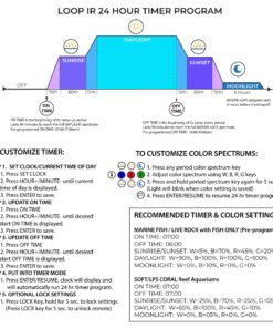 Current USA 36-48" Inch Orbit Marine LED Saltwater Reef Marine Aquarium Light | 24 Hour IR Lighting & eFlux Wave Pump Control | Adjustable Color Spectrum for Fish Tank (4102) Black 36 to 48-Inch 31 81kYQN23zL 1