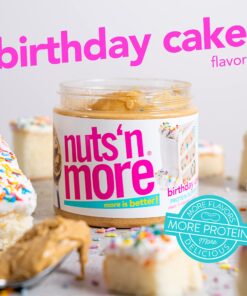 Alternative view of Nuts ‘N More Birthday Cake Peanut Butter Spread, Added Protein All Natural Snack, Low Carb, Low Sugar, Gluten Free, Non-GMO, High Protein Flavored Nut Butter (15 oz Jar)