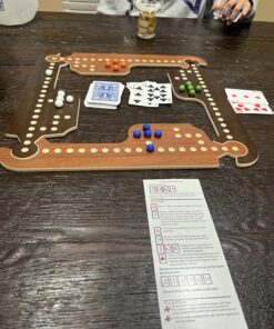 Rustic & Refined Design Jokers and Marbles Game (Brown, 4-8 Player) 22 81kc4WcSIDL