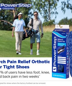 PowerStep Original Insoles - Arch Pain Relief Orthotics for Tight Shoes - Foot Support for Plantar Fasciitis, Mild Pronation and Foot & Arch Pain - Shoe Inserts for All Blue/Black Men's 7-7.5 / Women's 9-9.5 9 81kcfpHC4L