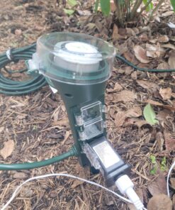 BN-LINK Outdoor Power Strip with Programmable Mechanical Timer and Yard Stake, 6 Grounded Outlets - 6 ft Cord, Weatherproof for Outdoor Lamps Lights Ponds Christmas Lights 1875W/15A ETL Listed Dial 25 81kh504ZpTL