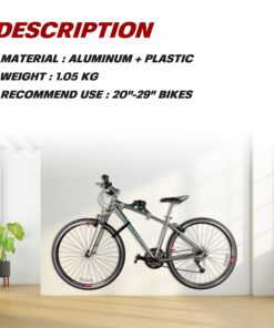 Ibera Bike Wall mount - Horizontal Indoor Bike Rack for 1 Bicycle I Bike rack garage - Keep you Bike Safe & Secure and save Space with Bike hangers for garage, bike hooks for garage wall, bike hanger Bike Hanger - 1 Pack 41 81kjy6KsIDL