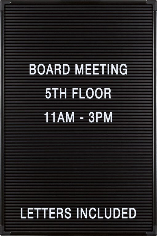 Balt Essentials Black Letter Board with Letters 12"X18" (84176)