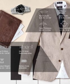 cofuo Mens Stainless Steel Analog Watch, Mens Luxury Wrist Dress Waterproof Watches, Quartz Classic Work Business Casual Watch with Roman Numeral Black 27 81kkVRGFjAL