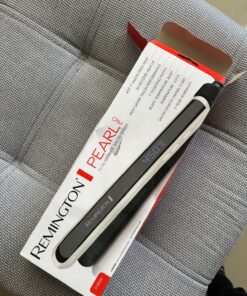 Remington Pearl Pro Ceramic Flat Iron Hair Straightener, 1-inch Floating Plates, Fast 30 Second Heat up, Black & White 1 Count (Pack of 1) 37 81kmsThqBdL 1