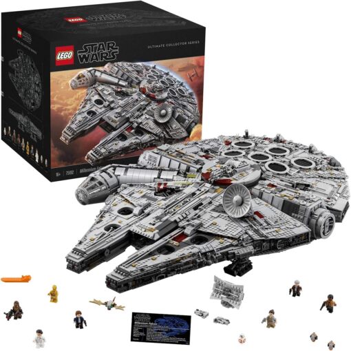 LEGO Star Wars Ultimate Millennium Falcon 75192 - Expert Building Set and Starship Model Kit, Movie Collectible, Featuring Classic Figures and Han Solo's Iconic Ship, Best Gift for Adults