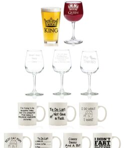Mommy Medicine Funny Wine Glass 13 oz - Best Christmas Gifts For Mom - Unique Gift For Her - Novelty Birthday Present Idea For Mother from Son or Daughter - For Women, Bride, New Wife, Sister White 10 81kpI2TW3YL