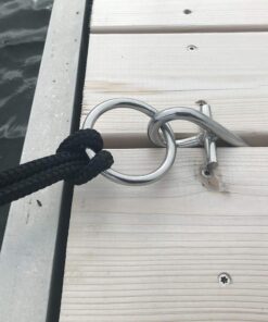 HarborCraft Portable Dock Cleat Heavy Duty Stainless Steel for Main Cleat, Spring Lines, Personal Water Craft, Fenders & Bumpers. Movable Cleat, Quick, Instant, Transportable, Adjustable. O-Ring 10 81kqIKLZaL