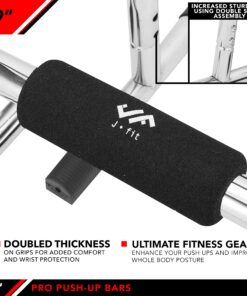 JFIT Pro Push Up Bar Stand, Set of 2 Bars - Made in Taiwan - UPDATED STYLE - 9" or 11" Options - NEW Thicker Grips and Non-Skid Feet for Enhanced Push Ups 9 Inch Pro Pushup 25 81kqUI18IRL