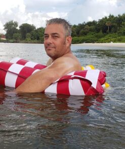 Aqua Original 4-in-1 Monterey Hammock Pool Float & Water Hammock – Multi-Purpose, Inflatable Pool Floats for Adults – Patented Thick, Non-Stick PVC Material Burgundy – Hammock 31 81ksCGvUJ1L