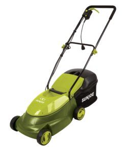 Sun Joe MJ401E 14-Inch 12-Amp Electric Lawn Mower w/Collapsible Handle for Storage, 3-Position Height Control, 10.6-Gallon Bag, Green Original Version 37 81ksg9L5M5L