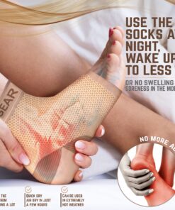 Physix Gear Sport Plantar Fasciitis Socks with Arch Support for Men & Women - Ankle Compression Sleeve, Toeless Compression Socks Foot Pain Relief, Ankle Swelling Better Than Night Splint, Beige L/XL L/XL-US Mens 8.5-13 | Womens 8-11 Beige Nude (1 Pair) 24 81kxacfEmdS