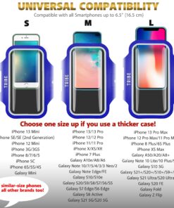 TRIBE Water Resistant Cell Phone Armband Case Running Holder for iPhone Pro Max Plus Mini SE (13/12/11/X/XS/XR/8/7/6/5) Galaxy S Ultra Plus Edge Note (21/20/10/9/8/7/6/5) Adjustable Strap & Key Pocket Dark Blue 19 81kz0EWvczL