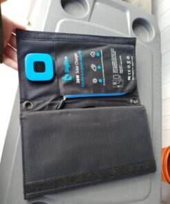 Solar Panels Charger with Digital Ammeter, BigBlue 28W SunPower Camping Solar Panel, Dual USB(5V/4A Overall), IPX4 Waterproof, Compatible with iPhone 13/11/Xs/X/8/7, iPad, Samsung Galaxy, Google Pixel Blue 71 81l PAqXEXL