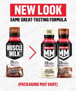 Muscle Milk Genuine Protein Shake, Strawberries 'N Crème, 25g Protein, 14 Fl Oz, 12 Pack 11 81l08uNtsWL