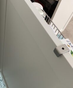 mDesign Steel Over Cabinet Kitchen Storage Organizer Holder or Basket - Hang Over Cabinet Doors in Kitchen, Pantry, Bathroom - Holds Dish Soap, Window Cleaner - Concerto Collection - Chrome Pack of 1 32 81l0sO4i2AL