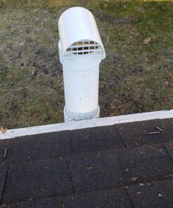 Alternative view of RadonAway Fan Pipe Cap with Screen for 4" PVC