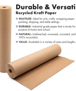 Alternative view of Industrial Grade Paper for Moving & Packing | Shipping, Gift Wrapping, Arts, Crafts & Table Settings | Recycled Kraft Paper Roll | 30 inches x 150 feet | by The Paper Factory LLC