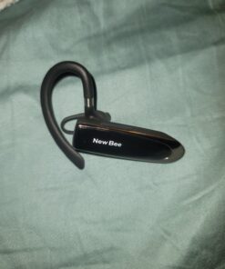 New bee Bluetooth Earpiece V5.0 Wireless Handsfree Headset with Microphone 24 Hrs Driving Headset 60 Days Standby Time for iPhone Android Samsung Laptop Trucker Driver (Black) Black 37 81l4OxkBYL