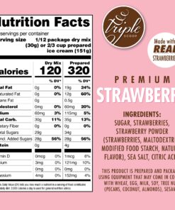 Premium Strawberry Ice Cream Starter Mix for ice cream maker. Simple, easy, delicious. From gourmet mix to maker in 5 minutes. Makes 2 creamy quarts. Made in USA. (1/12.8 oz box) 12.8 Ounce (Pack of 1) 14 81l4VokND9L