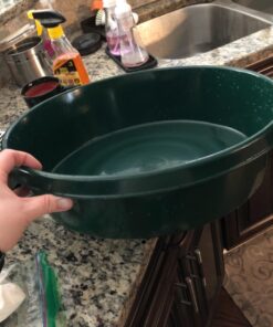 Little Giant® Plastic Utility Pan | Feed Pan | Durable & Versatile Livestock Feeding Bucket | Made in USA | 3 Gallon | Green 31 81l4gy TALL