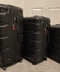Samsonite Omni PC Hardside Expandable Luggage with Spinner Wheels, 3-Piece Set (20/24/28), Black 3-Piece Set (20/24/28) 34 81l5PuQNoxL