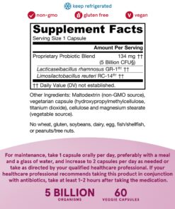 Jarrow Formulas Fem-Dophilus - 5 Billion Organisms Per Serving - 60 Veggie Capsules - Women’s Probiotic - Urinary Tract Health - Up to 60 Servings 0 60 Count (Pack of 1) 18 81l8TjLrg6L