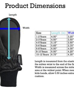 N'Ice Caps Kids Waterproof Snow Mittens - Thinsulate Boys Girls Cold Weather Black 1 1-2 Years 9 81l9SQKLTCL