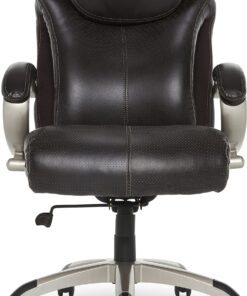 Serta Big and Tall Executive Office Chair with AIR Technology and Ergonomically Layered Body Pillows, Supports up to 350 Pounds, Bonded Leather, Roasted Chestnut 20 81lBOq7OiL