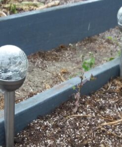 GIGALUMI Solar Lights Outdoor, Christmas Cracked Glass Ball Solar Garden Lights, Color Changing Lights Outdoor,Garden LED Lights for Path, Patio, Yard, 3 Pack Solar Garden Lights Outdoor Pathway 60 81lCZ5LnQ3L