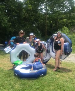 Intex River Run Connect 18 Gauge Vinyl Lounge Inflatable Floating Water Pool Tubes with 2 Cup Holders and Handles for Adults (4 Pack) 40 81lCye8ZnlL
