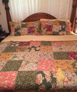 Greenland Home Antique Chic Authentic Patchwork Cotton Quilt Set, Multicolor, 3-Piece King/Cal King King/California King (3 Piece) 42 81lEWFZEvFL