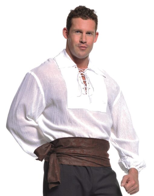 Underwraps Costumes Men's Renaissance Pirate Shirt X-Large White