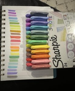 SHARPIE S-Note Creative Markers, Highlighters, Assorted Colors, Chisel Tip, 24 Count 48 81lGBRsP73L