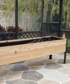 Gardener's Supply Company Raised Garden Bed Elevated Cedar Planter Box | 2' x 8' Standing Garden for Outdoor Plant Vegetables & Flower Gardening Perfect for Patio Deck & Backyard 41 81lGR6kkCeL